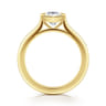 Brooke - 14K Yellow Gold Pear Cut Bezel Set Solitaire Diamond Engagement Ring