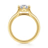 Elsa - 14K Yellow Gold Compass Bezel Prong Pear Shape Solitaire Diamond Engagement Ring