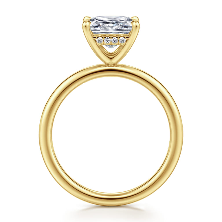 Cari - 14K Yellow Gold Princess Diamond Engagement Ring - 0.06 ct - Shot 2