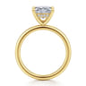 Cari - 14K Yellow Gold Princess Diamond Engagement Ring - 0.06 ct