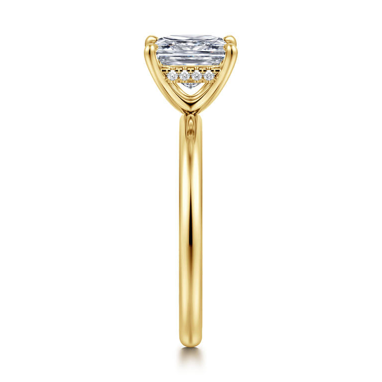 Cari - 14K Yellow Gold Princess Diamond Engagement Ring - 0.06 ct - Shot 4