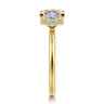 Rainah - 14K Yellow Gold Princess Diamond Engagement Ring - 0.12 ct