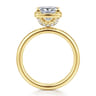 Deedie - 14K Yellow Gold Princess Cut Diamond Engagement Ring - 0.13 ct