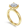 Deedie - 14K Yellow Gold Princess Cut Diamond Engagement Ring - 0.13 ct