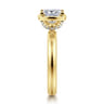 Deedie - 14K Yellow Gold Princess Cut Diamond Engagement Ring - 0.13 ct