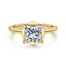 Cassi - 14K Yellow Gold Princess Cut Diamond Engagement Ring - 0.06 ct
