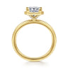 Cassi - 14K Yellow Gold Princess Cut Diamond Engagement Ring - 0.06 ct