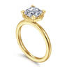 Cassi - 14K Yellow Gold Princess Cut Diamond Engagement Ring - 0.06 ct
