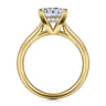 Aure - 14K Yellow Gold Princess Cut Solitaire Diamond Engagement Ring - 0.06 ct
