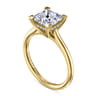 Aure - 14K Yellow Gold Princess Cut Solitaire Diamond Engagement Ring - 0.06 ct