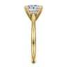 Aure - 14K Yellow Gold Princess Cut Solitaire Diamond Engagement Ring - 0.06 ct