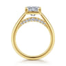 Geo - 14K Yellow Gold Princess Cut Diamond Engagement Ring - 0.16 ct