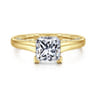 Rosey - 14K Yellow Gold Princess Cut Diamond Engagement Ring - 0.35 ct