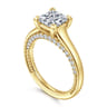 Rosey - 14K Yellow Gold Princess Cut Diamond Engagement Ring - 0.35 ct