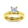 Lark - 14K Yellow Gold Princess Cut Solitaire Engagement Ring