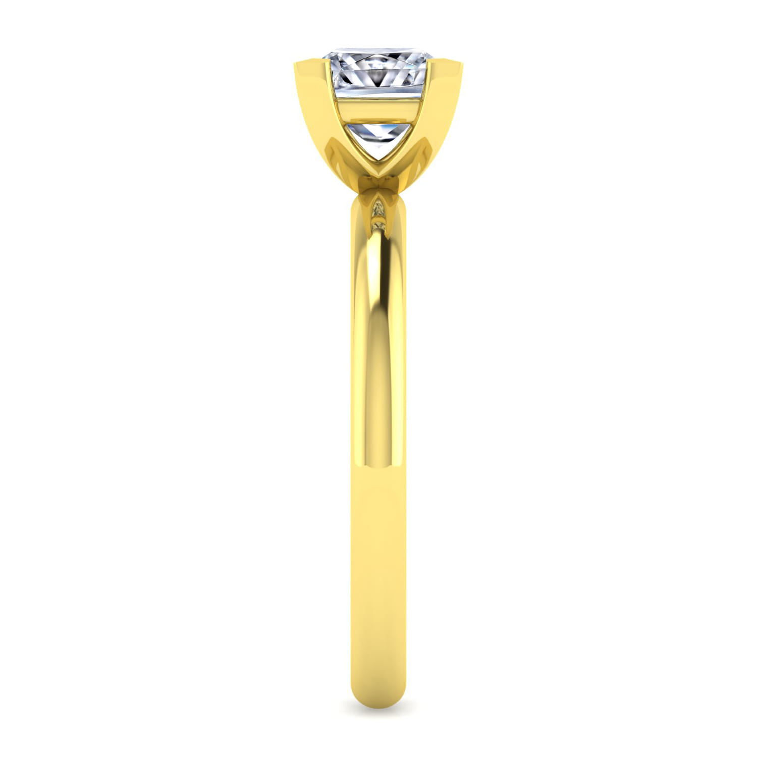 Lark - 14K Yellow Gold Princess Cut Solitaire Engagement Ring - Shot 5