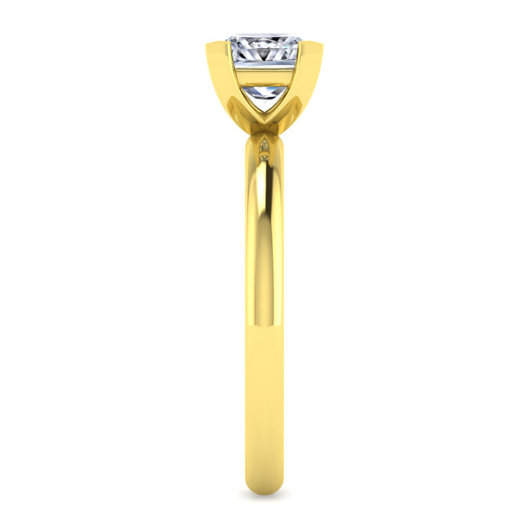 Lark - 14K Yellow Gold Princess Cut Solitaire Engagement Ring - Shot 5