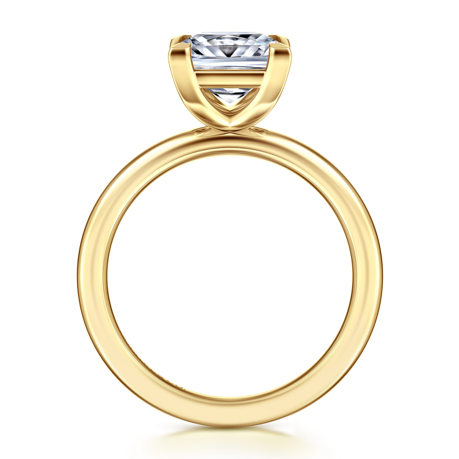 Lark - 14K Yellow Gold Princess Cut Solitaire Engagement Ring - Shot 2
