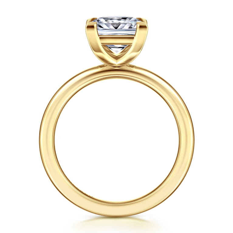 Lark - 14K Yellow Gold Princess Cut Solitaire Engagement Ring - Shot 2