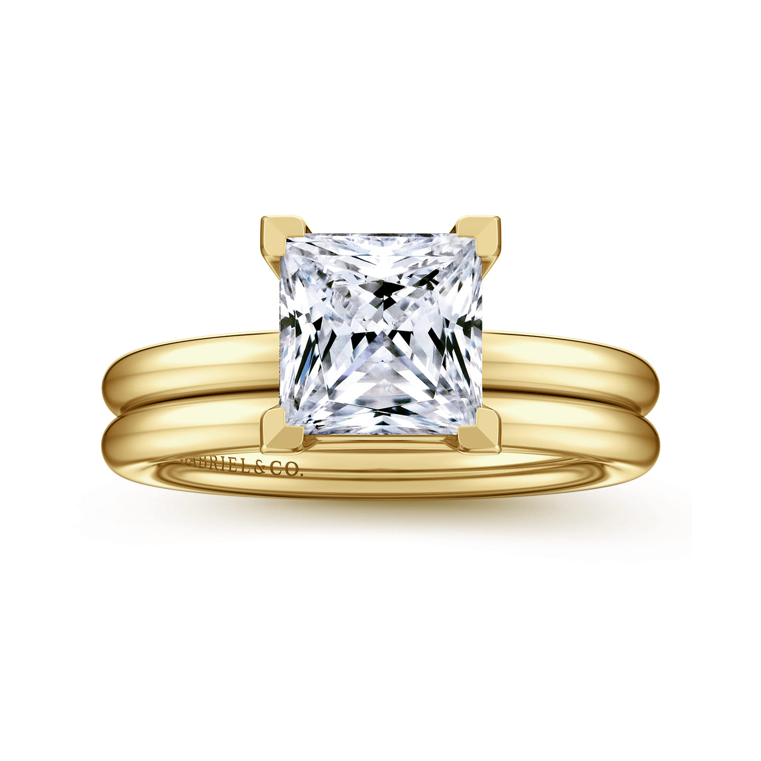 Lark - 14K Yellow Gold Princess Cut Solitaire Engagement Ring - Shot 4