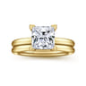 Lark - 14K Yellow Gold Princess Cut Solitaire Engagement Ring