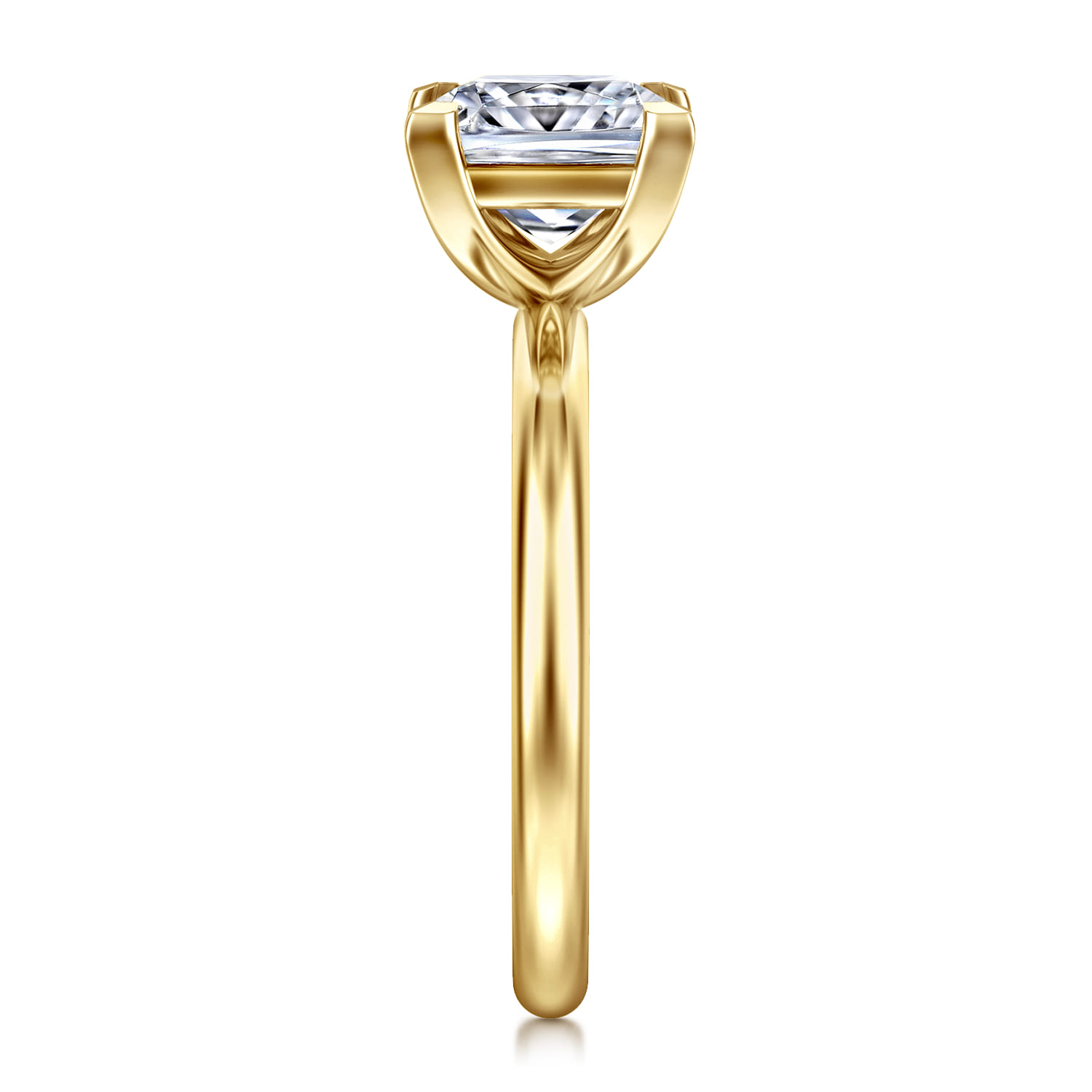 Lark - 14K Yellow Gold Princess Cut Solitaire Engagement Ring - Shot 5