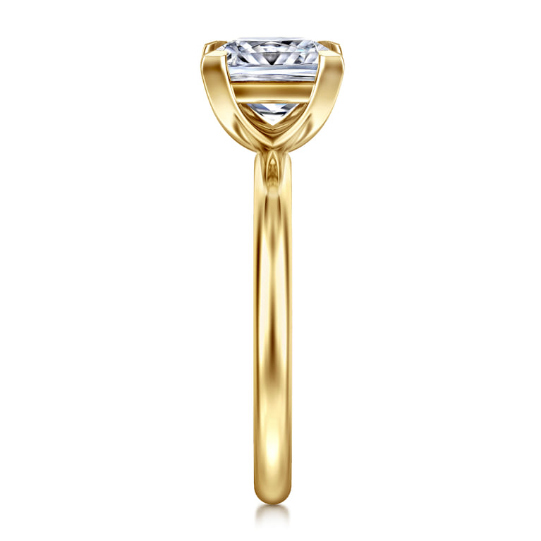 Lark - 14K Yellow Gold Princess Cut Solitaire Engagement Ring - Shot 5