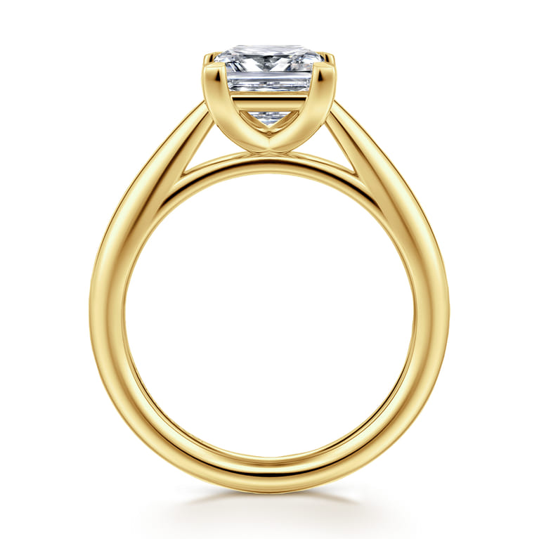 Bambi - 14K Yellow Gold Princess Cut Diamond Engagement Ring - Shot 2