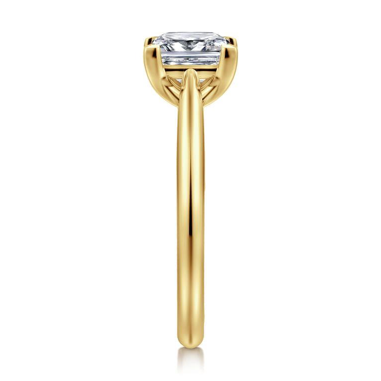 Bambi - 14K Yellow Gold Princess Cut Diamond Engagement Ring - Shot 4