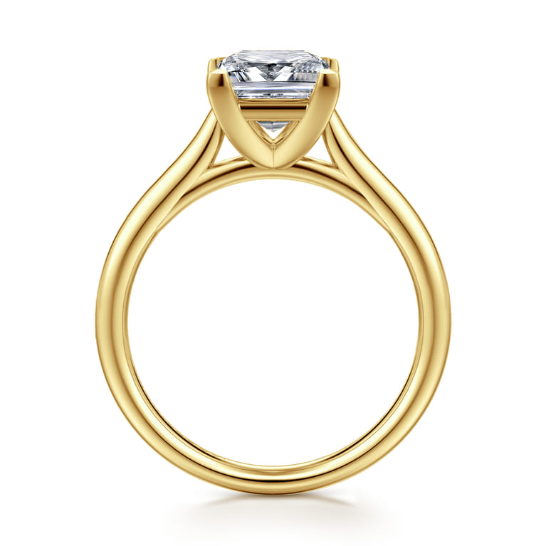 Bena - 14K Yellow Gold Princess Cut Solitaire Diamond Engagement Ring - Shot 2