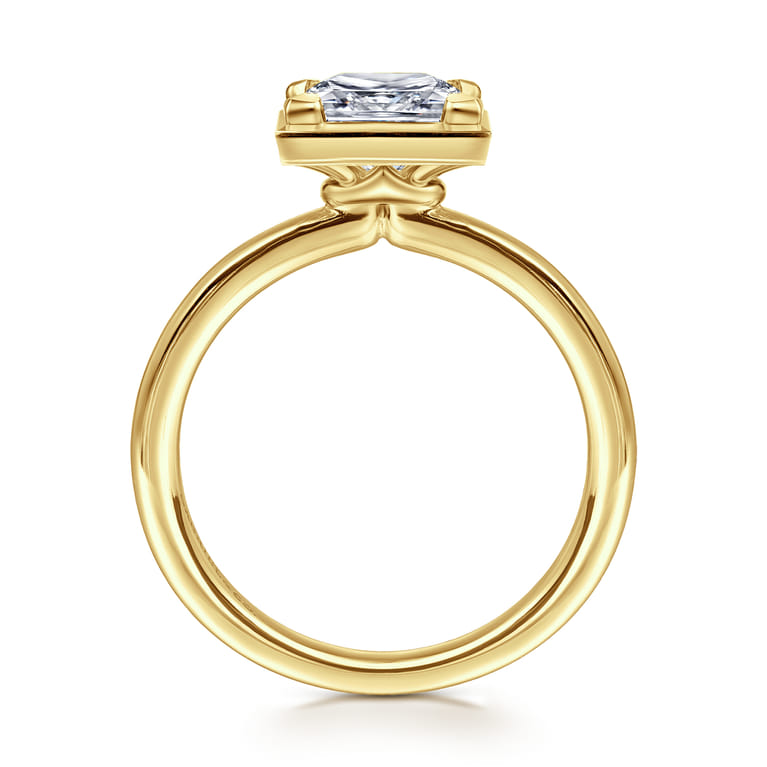 Linen - 14K Yellow Gold Princess Cut Diamond Engagement Ring - Shot 1