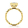 Linny - 14K Yellow Gold Princess Cut Bezel Set Diamond Engagement Ring