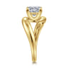 Bettie - 14K Yellow Gold Bypass Princess Cut Diamond Engagement Ring
