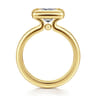 Pauline - 14K Yellow Gold Bezel Set Princess Cut Diamond Engagement Ring