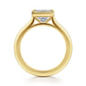Brooke - 14K Yellow Gold Princess Cut Bezel Set Solitaire Diamond Engagement Ring