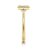 Brooke - 14K Yellow Gold Princess Cut Bezel Set Solitaire Diamond Engagement Ring