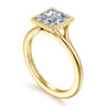 Kaya - 14K Yellow Gold Bezel Set Princess Cut Solitaire Diamond Engagement Ring