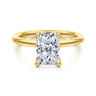 Evelynn - 14K Yellow Gold Radiant Cut Solitaire Diamond Engagement Ring - 0.03 ct