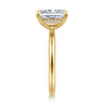 Cari - 14K Yellow Gold Radiant Cut Diamond Engagement Ring - 0.07 ct