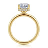 Rainah - 14K White Gold Radiant Cut Diamond Engagement Ring - 0.14 ct