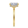 Rainah - 14K White Gold Radiant Cut Diamond Engagement Ring - 0.14 ct