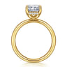 Peace - 14K Yellow Gold Radiant Diamond and Engagement Ring - 0.07 ct