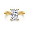 Bena - 14K Yellow Gold Radiant Cut Solitaire Diamond Engagement Ring
