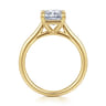 Bena - 14K Yellow Gold Radiant Cut Solitaire Diamond Engagement Ring