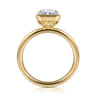 Linny - 14K Yellow Gold Radiant Cut Bezel Set Diamond Engagement Ring