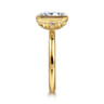 Linny - 14K Yellow Gold Radiant Cut Bezel Set Diamond Engagement Ring