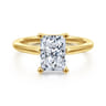 Anushka - 14K Yellow Gold Radiant Cut Solitaire Diamond Engagement Ring