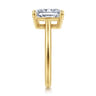 Anushka - 14K Yellow Gold Radiant Cut Solitaire Diamond Engagement Ring