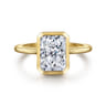 Brooke - 14K Yellow Gold Radiant Cut Bezel Set Solitaire Diamond Engagement Ring