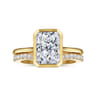 Brooke - 14K Yellow Gold Radiant Cut Bezel Set Solitaire Diamond Engagement Ring